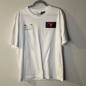 Zara white t shirt size large men